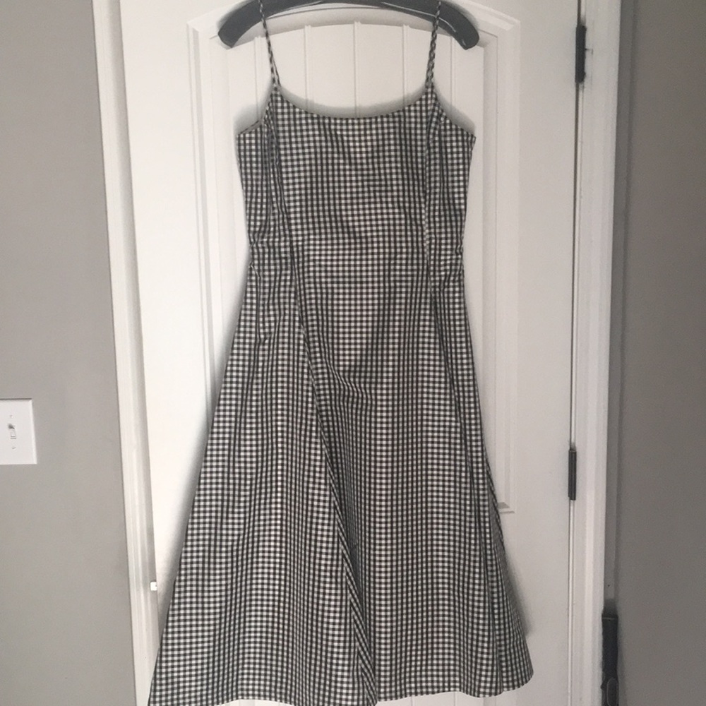 Ralph Lauren silk Black & White gingham dress Sz8